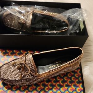 Kurt Geiger Gold Loafers